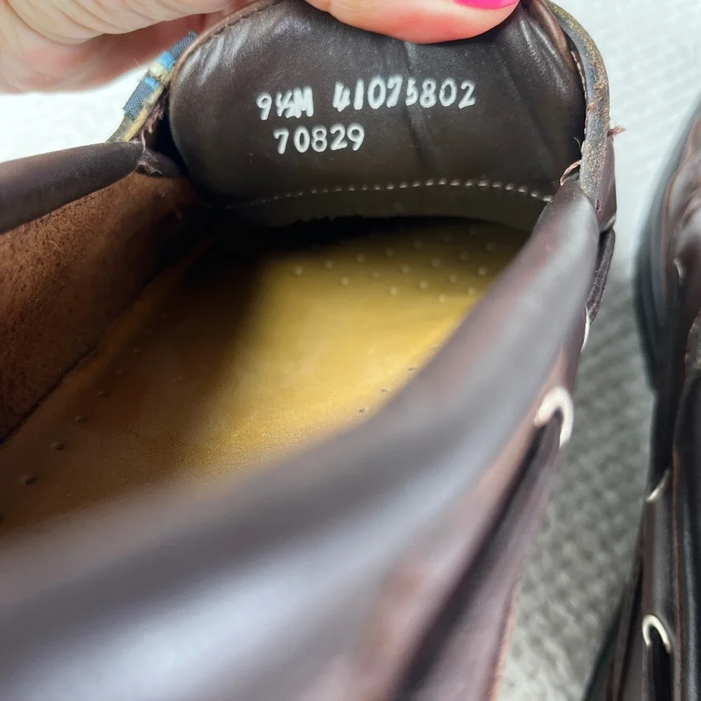 Sebago Docksides Brown Leather Boat Shoes Mens 9.5 M Loafers 70829 41075802